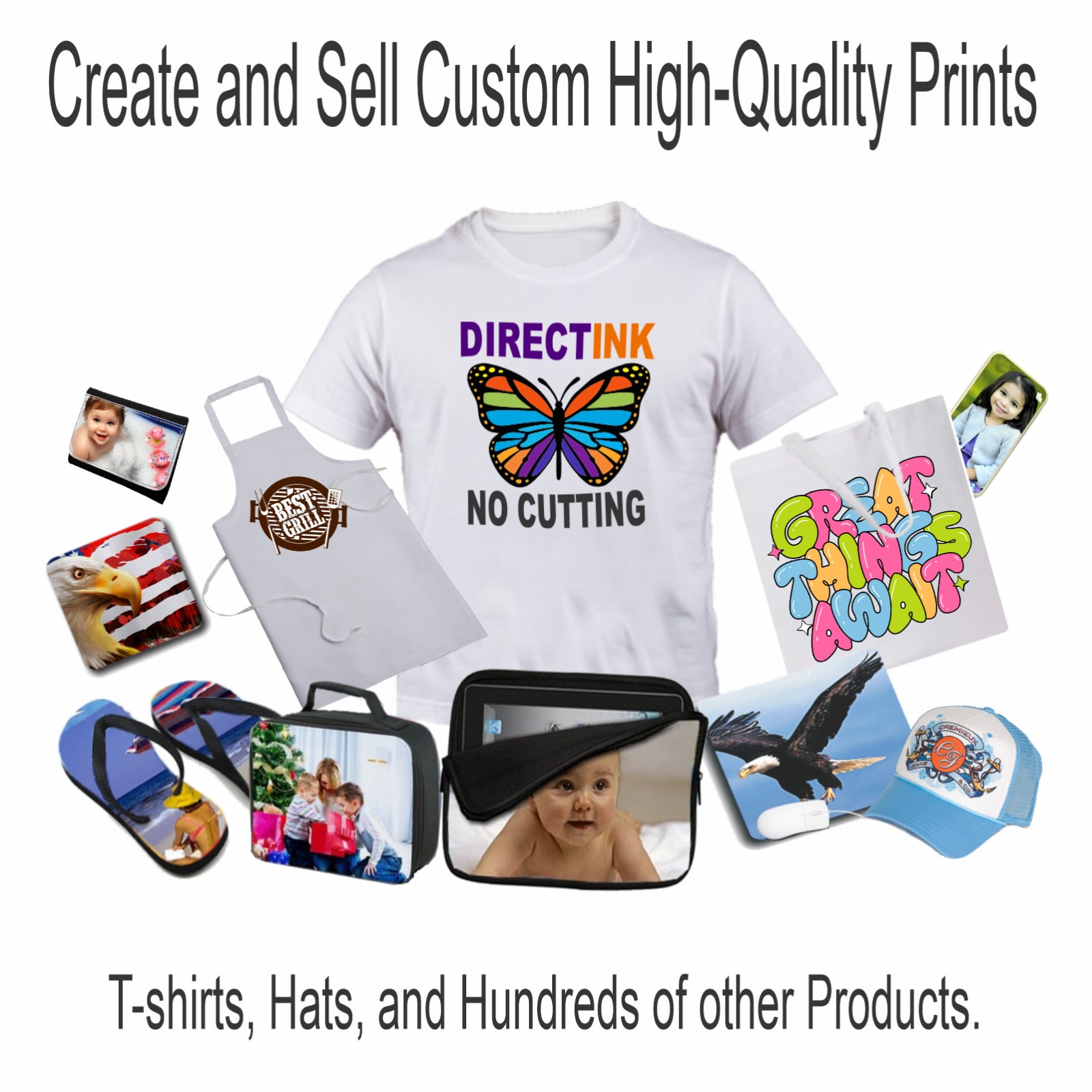 Epson Printer with DTF Ink + Heat Press 15"X15" Printing Heat Transfer T-Shirt