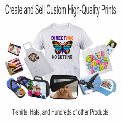 Epson Printer with DTF Ink + Heat Press 15"X15" Printing Heat Transfer T-Shirt
