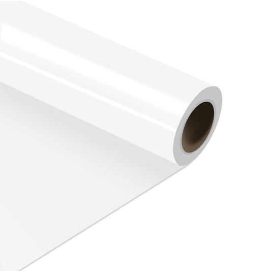 12" X 30FT Heat Transfer Vinyl White HTV Rolls for T-Shirts, Iron on for Cricut