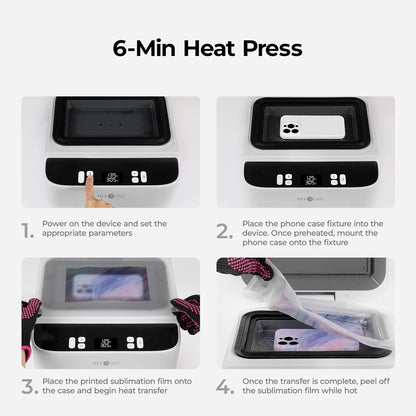 Phone Cases Heat Press - 3D Vacuum Heat Press with Is Software, Auto Temperature Control. Includes 2 Adjustable Phone Fixture(Compatible with Iphone & Android)