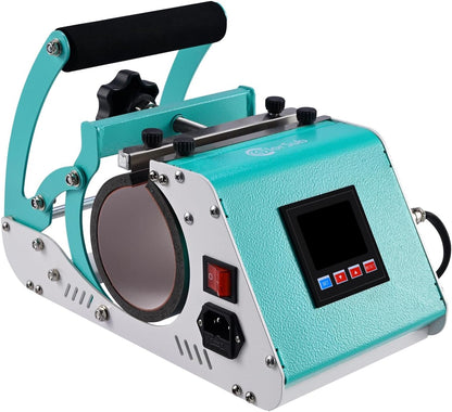 Colorsub 3 in 1 40 OZ Tumbler Heat Press Machine 11 OZ 15 OZ Mug Press Sublimation Machine for Sublimation 40 OZ Tumbler with Handle Straight Tumblers Bottles Mugs Glass Cup Printing Teal