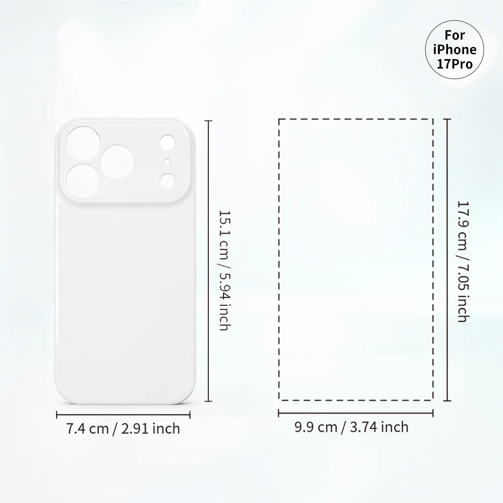 3D Iphone Case Kit with 1 Pack 3D Printing Metal Mold Iphone Cover Tool and 8 Pack Blank Sublimation Phone Case for Iphone(Ship from China)