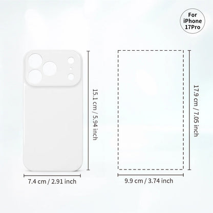 3D Iphone Case Kit with 1 Pack 3D Printing Metal Mold Iphone Cover Tool and 8 Pack Blank Sublimation Phone Case for Iphone(Ship from China)