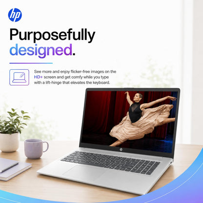 HP 17.3“ Laptop with Finger Print Reader, 16GB RAM, 512GB SSD Storage, Intel Dual-Core, 10 Key Number Pad, No Mouse, Office 365 for the Web, Windows 11 Home