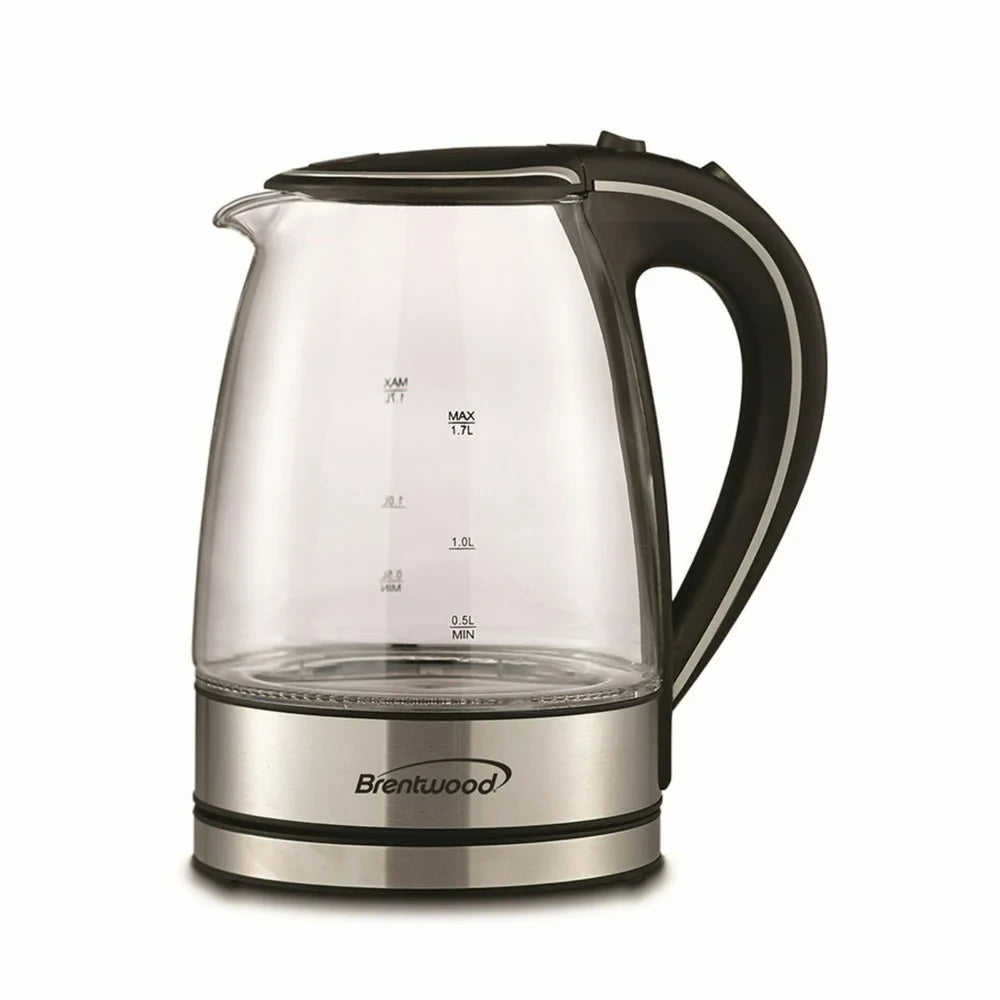 KT-1900BK 1.7L Cordless Glass Electric Kettle, Black