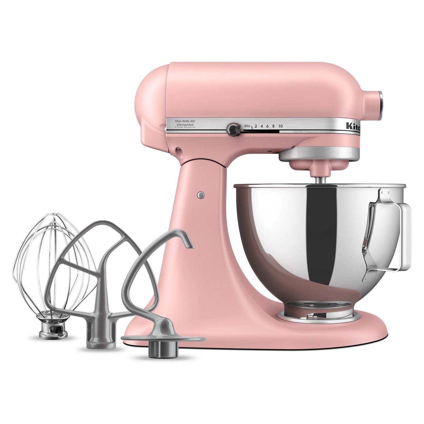 Deluxe Series 4.5 Quart Tilt-Head Stand Mixer with Stainless Bowl, Dried Rose, KSM97DR