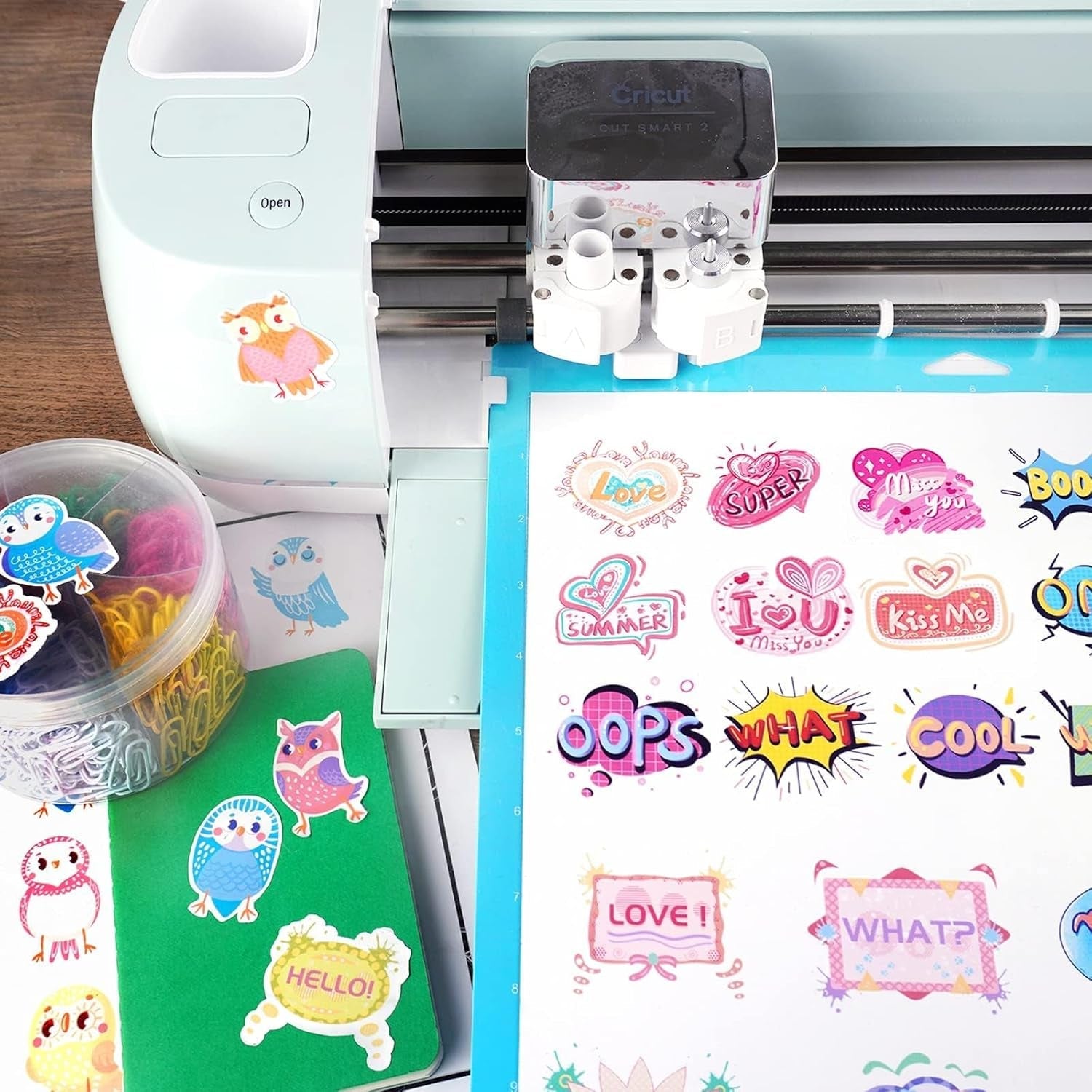 Lzerking Glossy Printable Vinyl Sticker Paper for Printer - 100 Sheets White Self-Adhesive, Quick-Drying Waterproof, for Inkjet & Laser Printers, Compatible with Cricut for Small Business, 8.5X11In