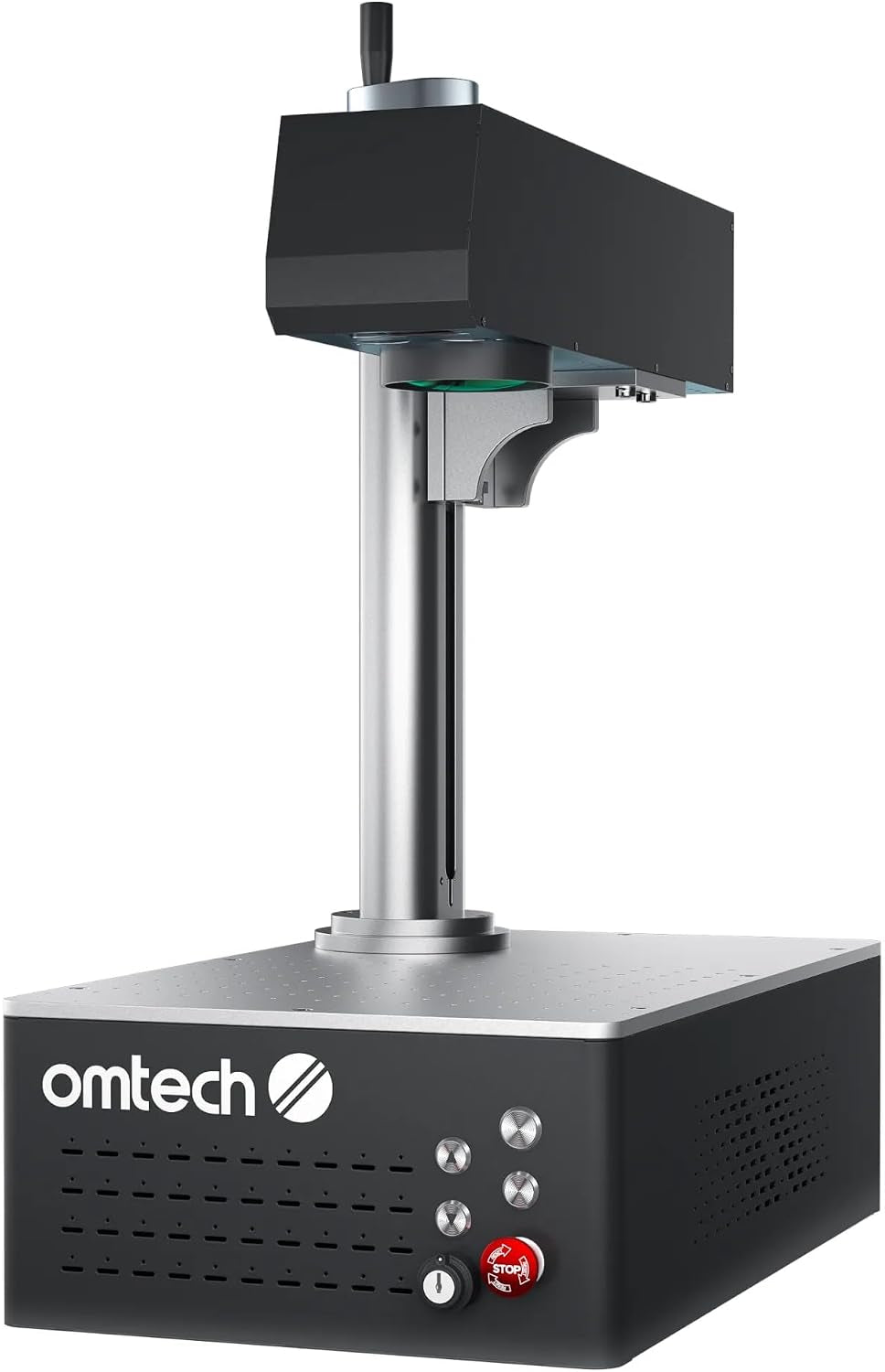 Omtech Autofocus 60W MOPA Fiber Laser Marking Machine with Lightburn, Fiber Laser Engraver for Metal Color Marking, 6" X 6" Workbed Fiber Laser Cutter with Ezcad, 100,000 Hr. Life Etching Machine