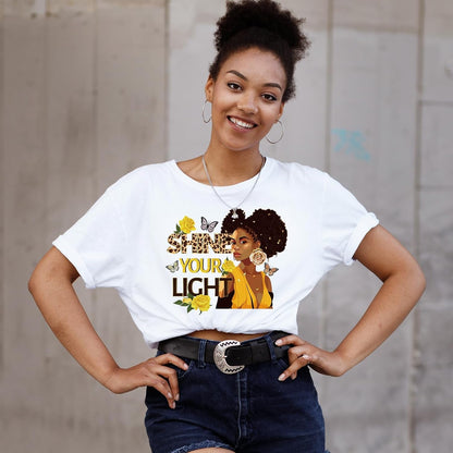Dtf Transfers Ready to Press - 9 Pcs Black Girl Iron on Transfers for T-Shirts Heat Transfer Vinyl Stickers African Black Women Iron on Patches Decals for Clothes Bag Pillow DIY Fabric Decor