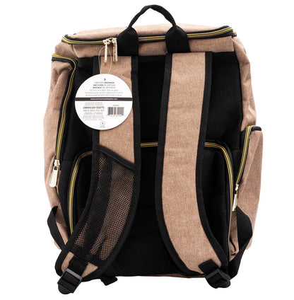 Crafter'S Backpack-Taupe & Pink