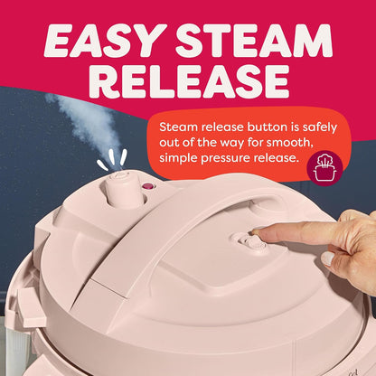 Instant Pot 4QT RIO Mini 7-In-1 Multi-Cooker, Pressure Cooker, Slow Cook, Sauté, Steam, Rice Maker, Yogurt, & Warmer, Rosewater, 4 Quarts