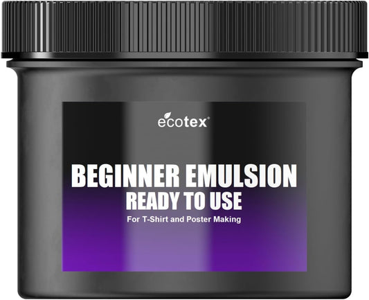 Ecotex® Beginner Screen Printing Emulsion (8 Oz.) - Pre-Sensitized Ready to Use Photo Emulsion for Silk Screens and Fabric - for Plastisol Ink and Water Based Ink, Screen Printing Supplies