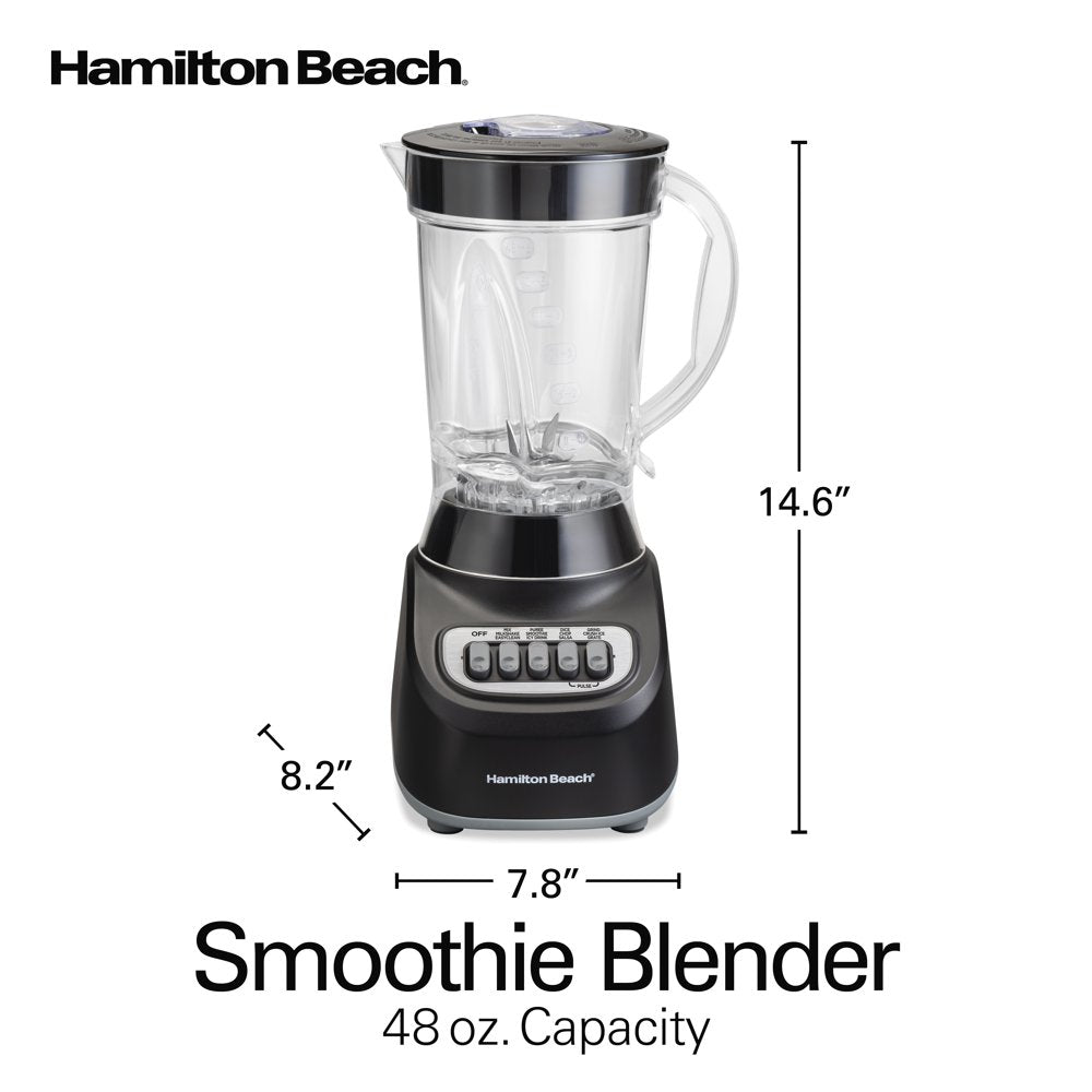 Smoothie Blender, 48 Oz. Jar, 12 Blending Functions, Black, 50180F