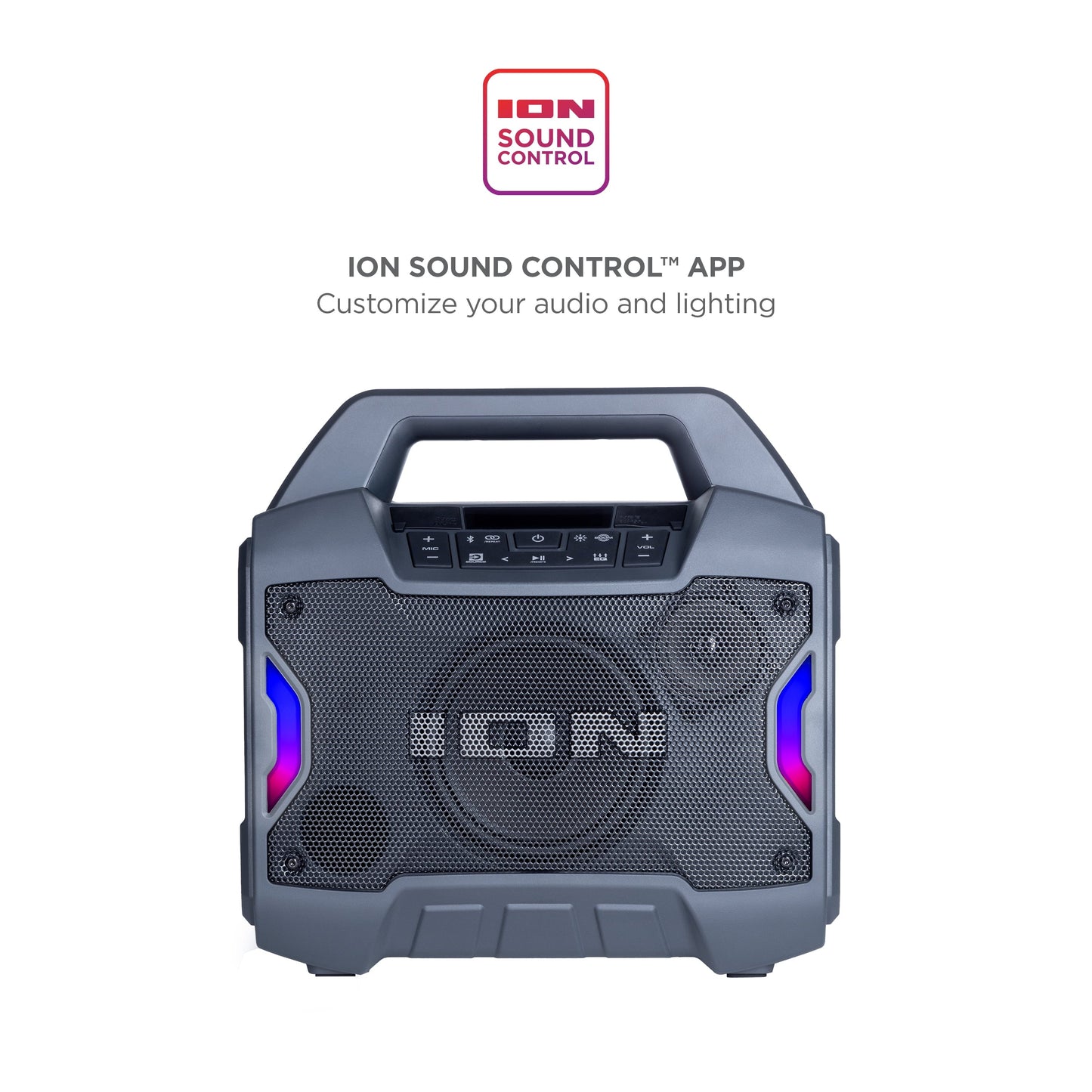 Game Day Primetime Portable Rechargeable Speaker with Lights
