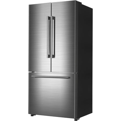 18 Cu. Ft. Counter Depth 3-Door French Door Refrigerator 32 Inch Wide, Stainless Steel, Condition: New