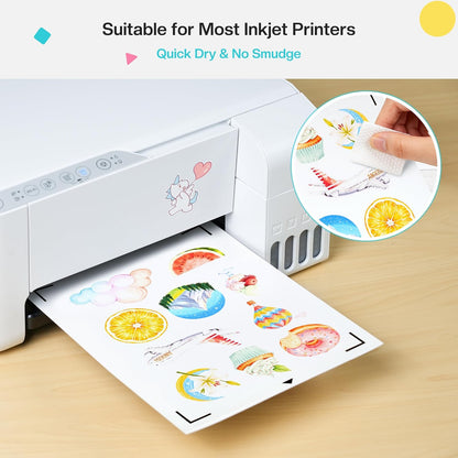 Likcut Printable Magnetic Sheets for Inkjet Printer, 8.5"X11" Flexible Magnetic Paper Sheets for Create Custom Magnets, DIY Crafts, Photo, Fridge Magnets, Cruise Ship Essentials, Labels, 10 Sheets