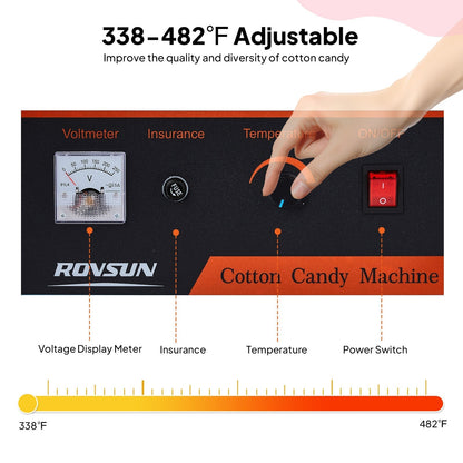 15" Cotton Candy Machine Maker Commercial Candy Floss Maker Stainless Steel