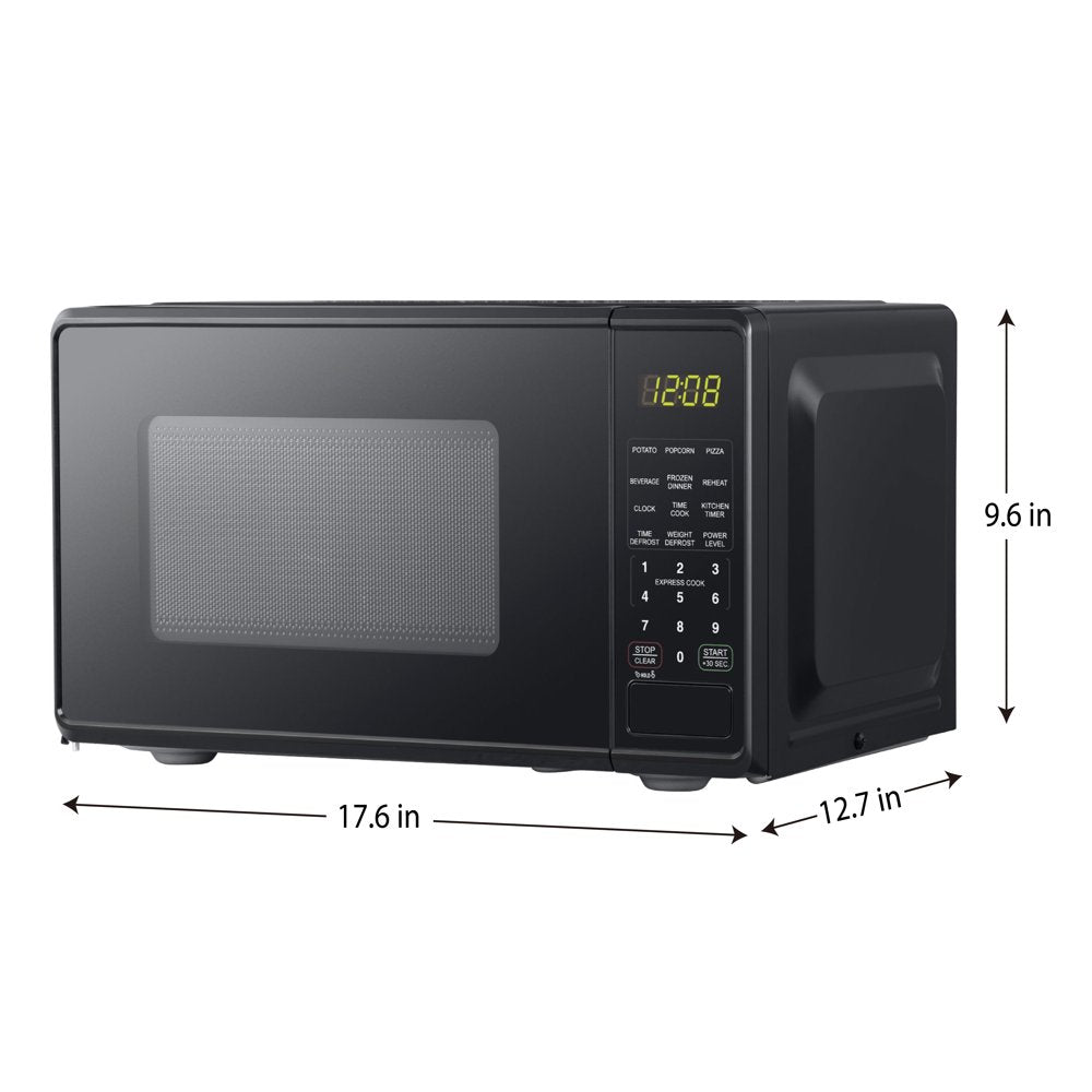 0.7 Cu Ft Countertop Microwave Oven, 700 Watts, Black, New