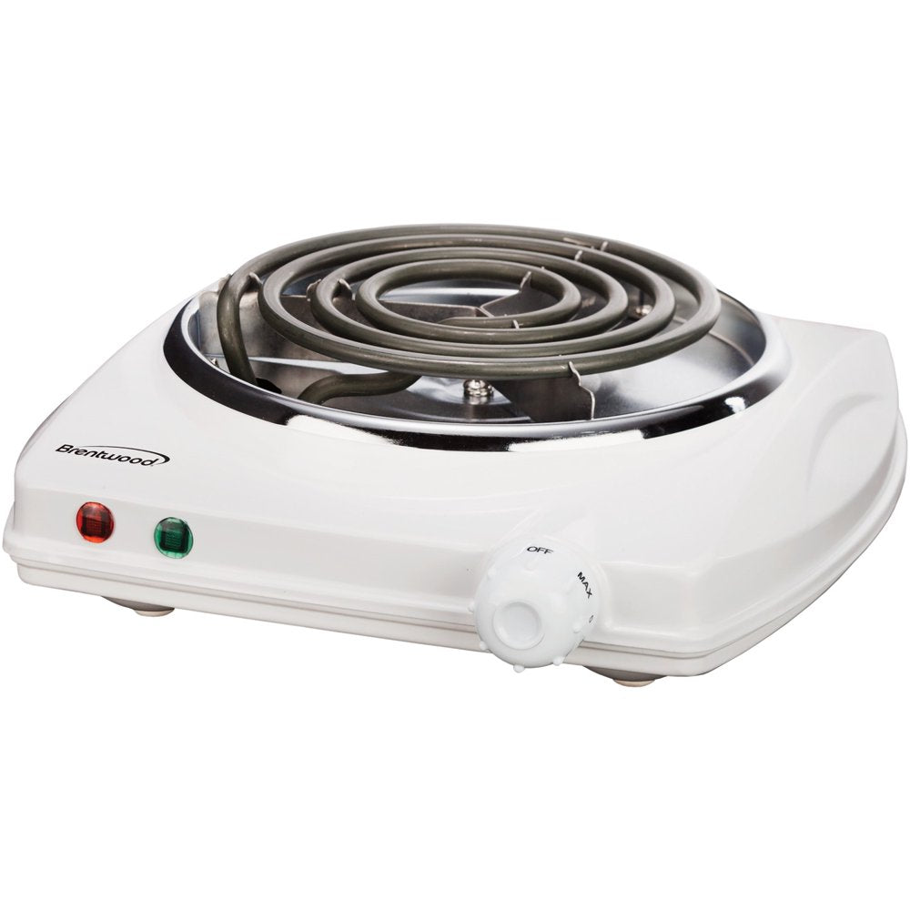 TS-322 1000W Single Electric Burner, White