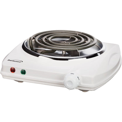TS-322 1000W Single Electric Burner, White