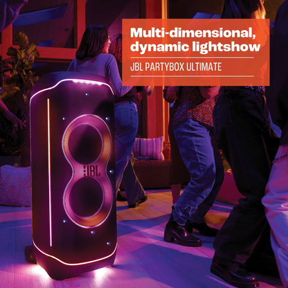 Partybox Ultimate - Massive Party Speaker with Powerful Sound, Multi-Dimensional Lightshow, and Splashproof Design. - Black