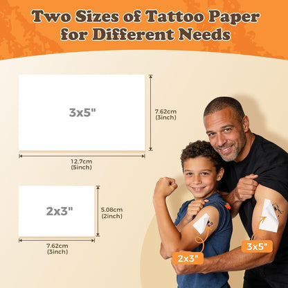 Phomemo TK32 Temporary Tattoo Maker Kit - Easy DIY Custom Tattoo Stickers in a Minute | Complete Set with 8 Markers & 50 Papers | Perfect Party Gift for Kids & Adults to Create Fun