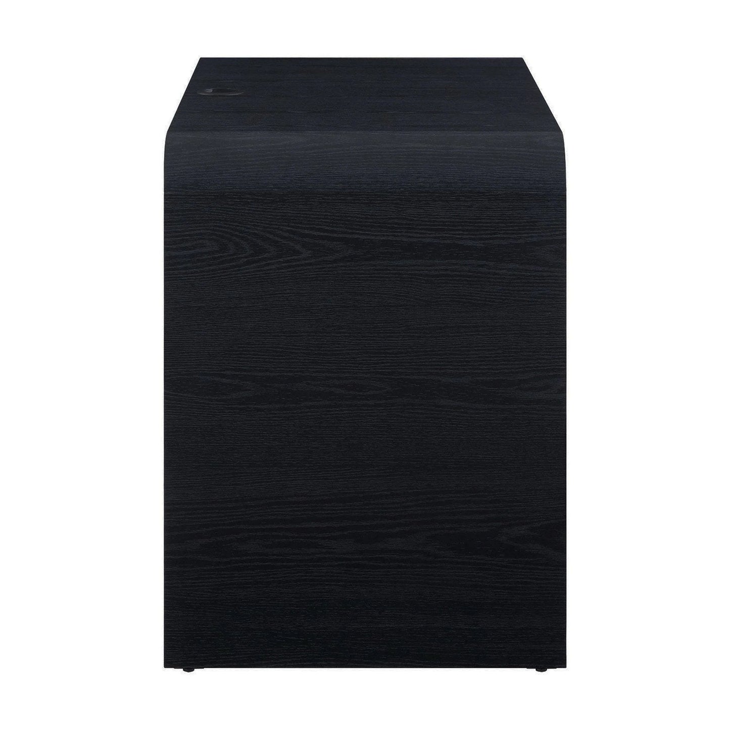 Juliet Curved Desk with Storage, Black Finish