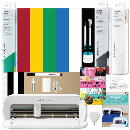 Joy Xtra Machine with Permanent Smart Vinyl Sampler Packs, Transfer Tape and Tool Set Bundle