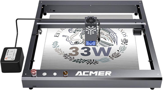 ACMER 33W Laser Engraver Machine, 33000Mw Laser Cutter & Engraving Machine, 420×400Mm Work Area for Stainless Steel, Metal, Wood, Acrylic, Leather, DIY Projects