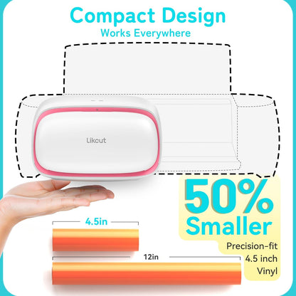 Likcut Vinyl Cutter Machine, Upgrade Cutting Machine Glee S501 for DIY Joy, Portable Smart Cutting Tool for Crafter, Sticker Decal Maker Printing for Resin Charms, Arts, Crafts & Party Supplies