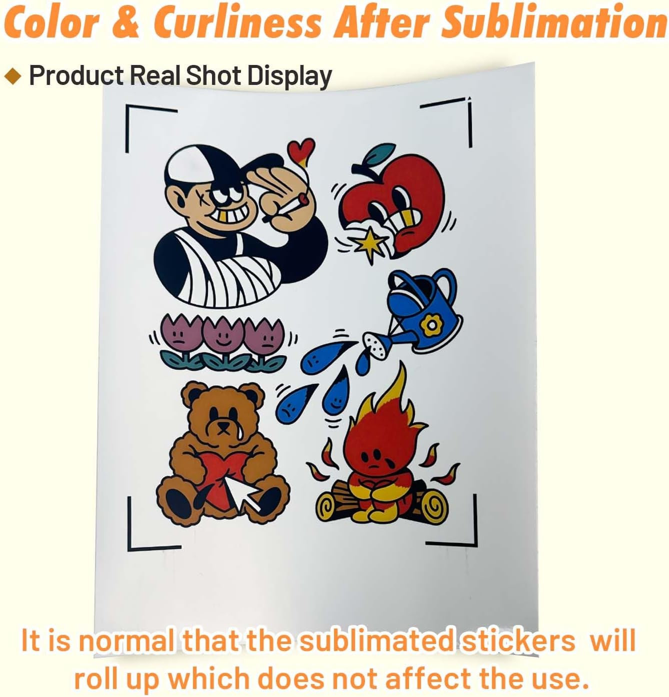 Transourdream Sublimation Sticker Paper-10 Pcs Glossy White Waterproof Sublimation Stickers 8.5X11 Inch for Sublimation Inkjet Printer and Ink, Heat Transfer Paper for Decoration on Tumblers and Mugs