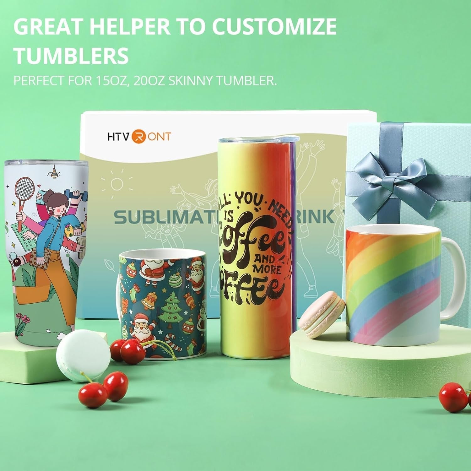 Shrink Wrap for Sublimation Tumblers 8 X 12 Inch - 60PCS Sublimation Shrink Wrap Sleeves, Heat-Resistant Tumbler Shrink Wrap Film