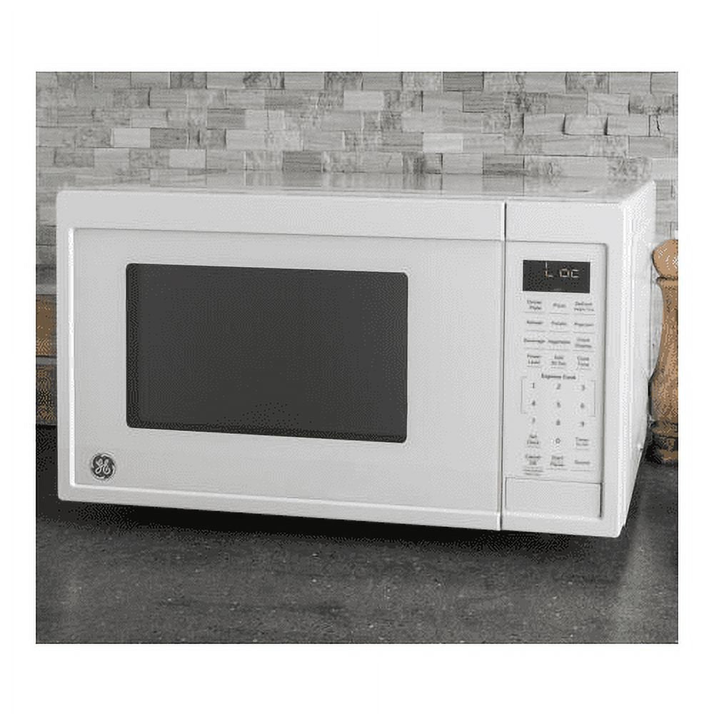 GE® 0.9 Cubic Foot Capacity Countertop Microwave Oven, White, JES1095DMWW