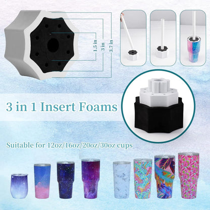 HXH Cup Turner for Crafts Tumbler,Electric Resin Mixer,Tumbler Cup Spinner,Glitter Powder,Epoxy Resin Kit for Tumblers for Beginners with Foam