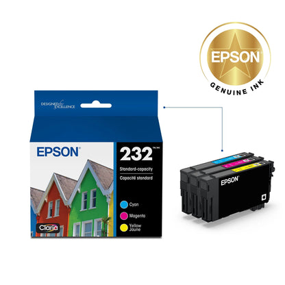 232 Claria Ink Standard Capacity Color Combo Pack (T232520-S) Works with Workforce WF-2930, WF-2950, Expression XP-4200, XP-4205
