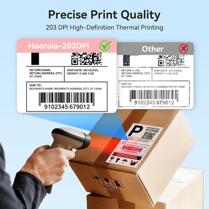 Bluetooth Thermal Label Printer, Wireless 4X6 Shipping Label Printer for Small Business & Shipping Packages, Support Iphone, Android, Windows, Macos, Work for Amazon, Ebay, Shopify, Etsy, USPS