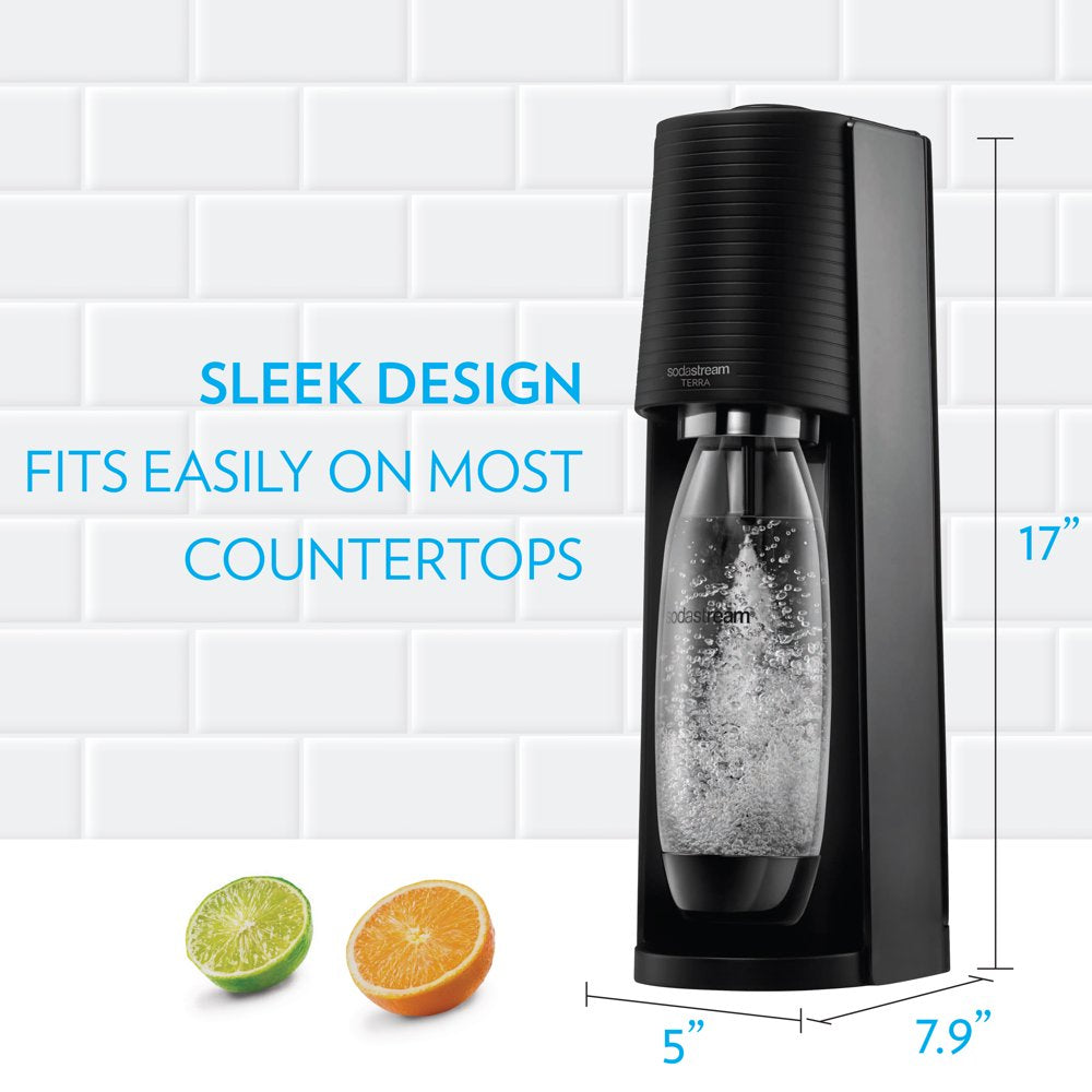 Terra Sparkling Water Maker - Black