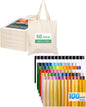 Lzerking Professional Branding Bundle - 50 Pack 13X15 Heavy-Duty Canvas Tote Bags + 63 Color HTV Sheets | Custom Logo Printing Kit for Businesses, Teams & Events