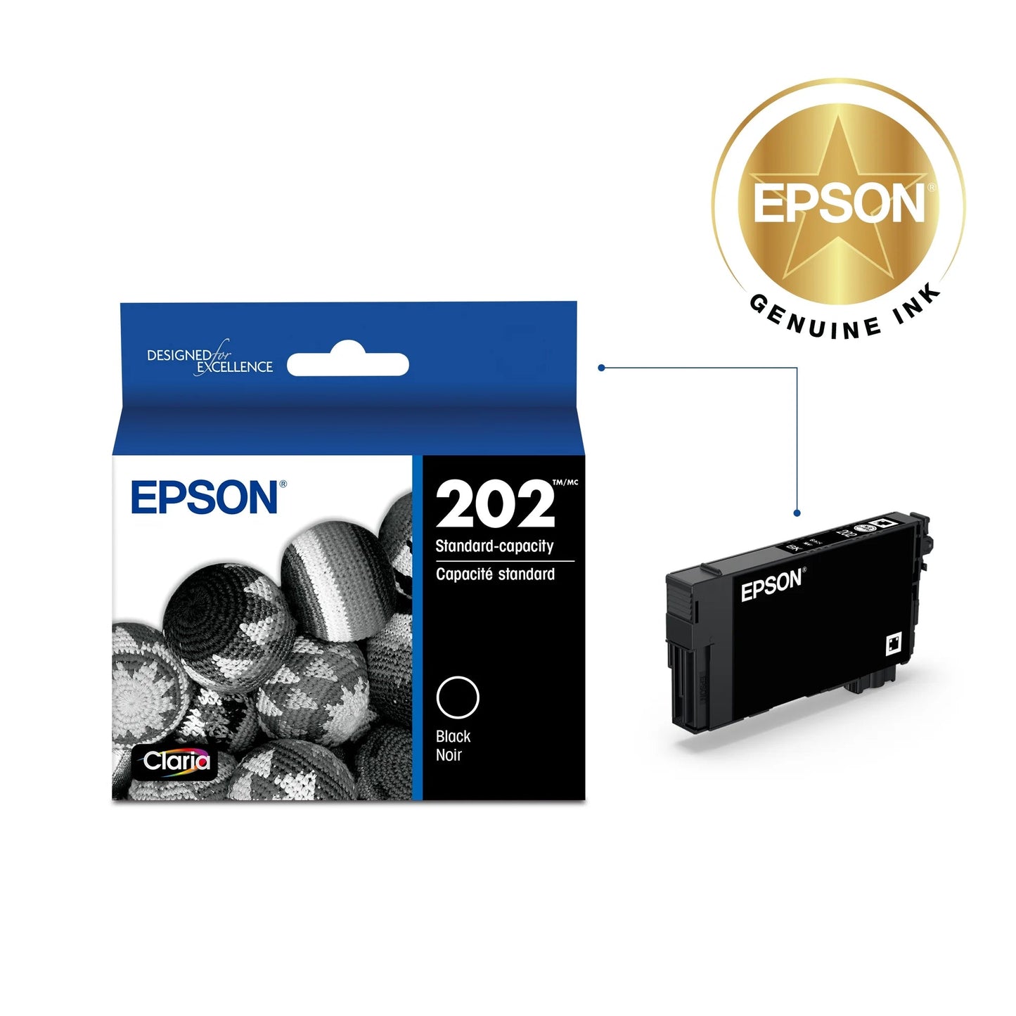 202 Standard-Capacity Black Ink Cartridge for XP-5100 and WF-2860