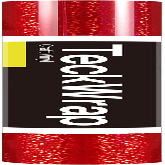 Sparkle Red Holographic Chrome Vinyl Permanent Adhesive Vinyl 1Ft X 5Ft