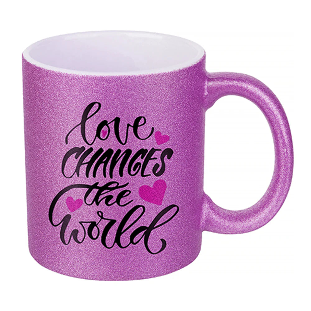 HPN Sublicraft 11 Oz. Glitter Sublimation Ceramic Mug - 36 per Case