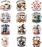 Funny Coffee Iron on Transfers - 12Pcs Dtf Transfers Ready to Press, Coffee Lovers Iron on Decals Patches, Caffeine Queen with Funny Quotes Heat Sublimation Stickers for DIY Tshirts Clothing
