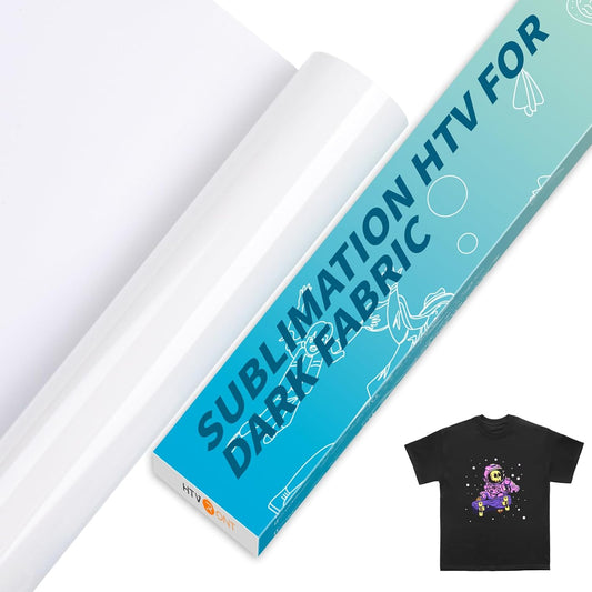 Sublimation HTV for Dark/Light Fabric - Matte Sublimation Vinyl 12" X 10FT for T-Shirts - Work Together with Sublimation Papersublimation Inkheat Press