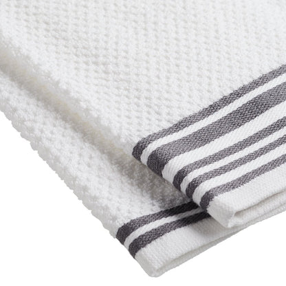4-Pack 16”X26” Woven Kitchen Towel Set, Grey Flannel