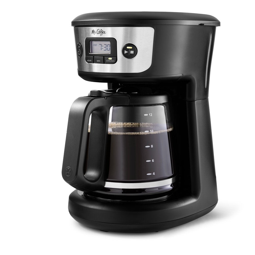 ® 12-Cup Programmable Coffee Maker with Strong Brew Selector, Stainless Steel