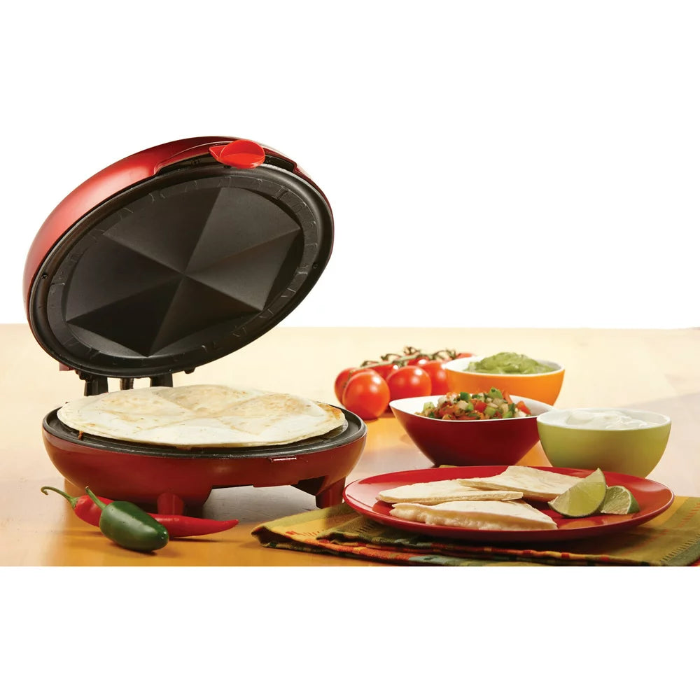 TS-120 8-Inch Quesadilla Maker, Red