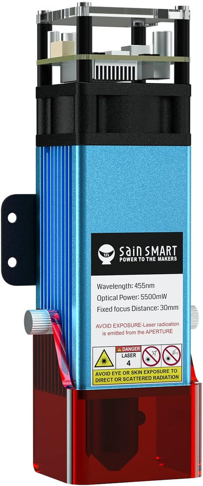 Genmitsu CFL55 Compressed Spot 5.5W FAC Laser Module, 0.1Mm*0.1Mm Laser Spot, for 4040-PRO & 4040-PRO MAX, 3020-PRO Ultra, 3030-Prover MAX, Proverxl 4030, 4030V2, 6050 plus CNC Router Machine