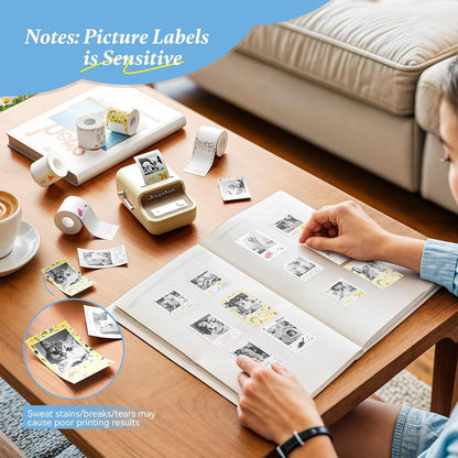 NIIMBOT Photo Papers Only Compatible with Pro Series Label Makers, Cute Dog Stickers for Kids, Beauty Memories (2.1''X3.4''-54X86Mm)