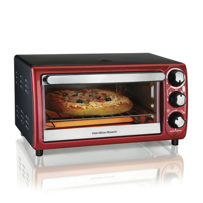 Toaster Oven, Red with Gray Accents, 31146