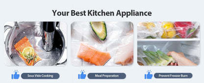 95Kpa Powerful Vacuum Sealer, Aeitto Food Sealer with 10-In-1 Functions, Easy-Lock Handle, Double Heat Seal & Double Pump, for Food with Bags Storage, Built-In Cutter,Stainless Steel